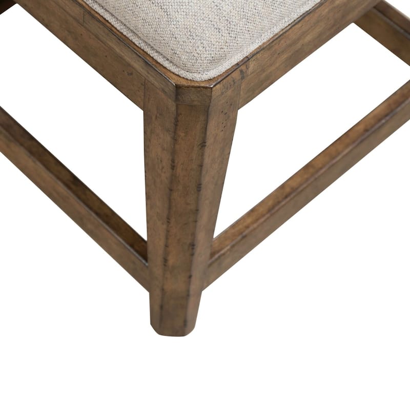 Liberty Furniture Carolina Park Upholstered Console Stool - Width 17" x Depth 17" x Height 19"