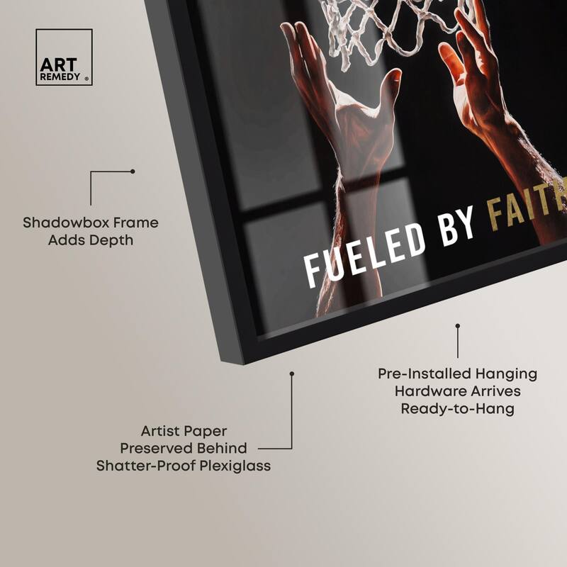 Fueled by Faith Basketball Shadowbox by Art Remedy