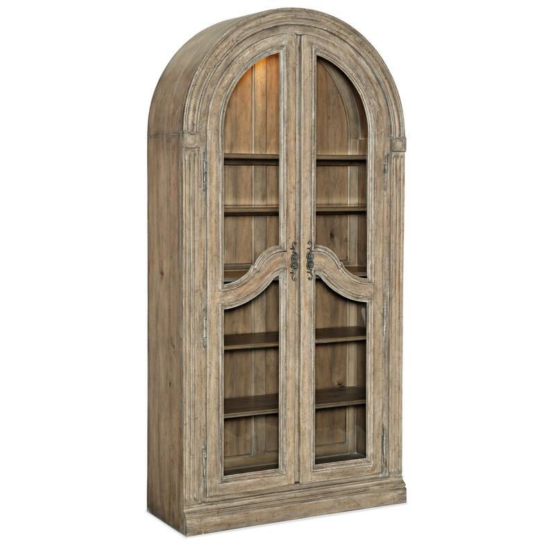 Hooker Furniture Castella 44" Wide Pecan and Wood Display Cabinet