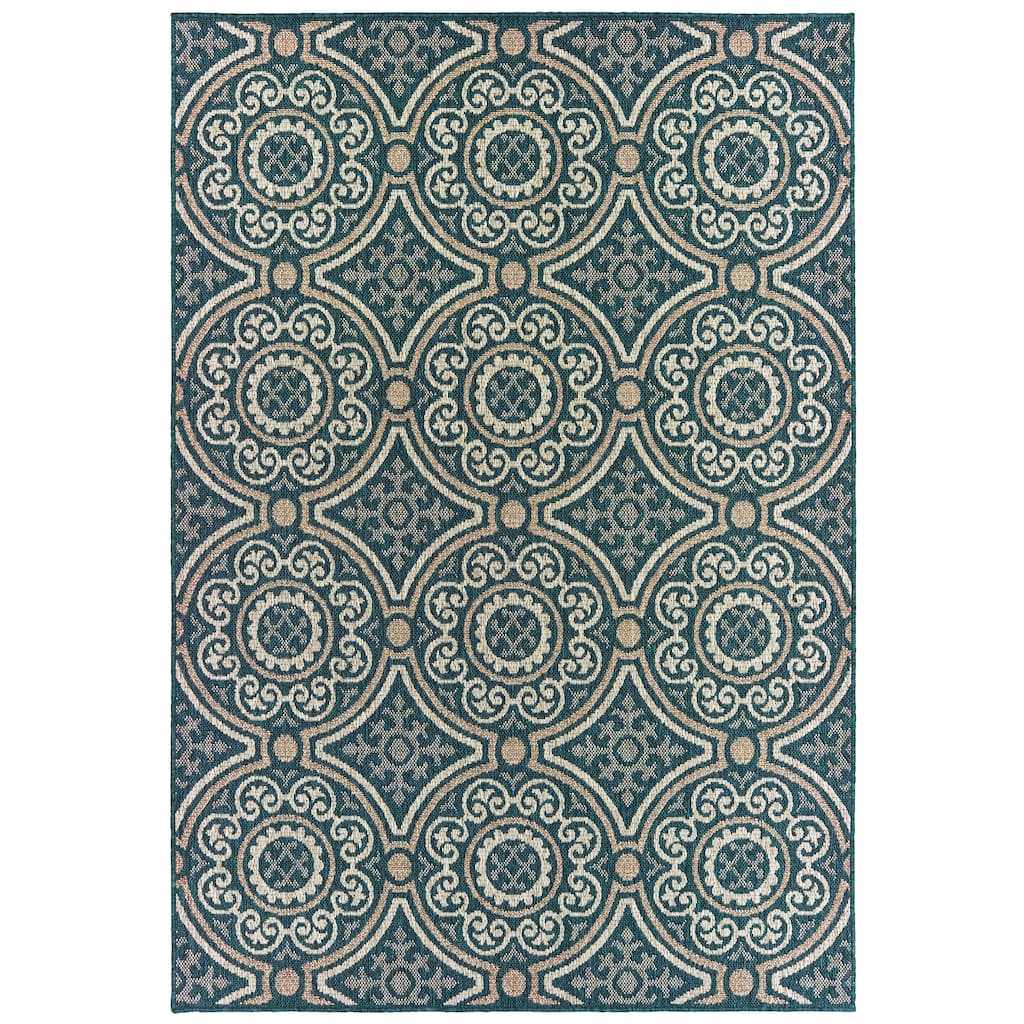 Vista Home Higgins Panel Medallion Indoor/ Outdoor Area Rug by Havenside Home