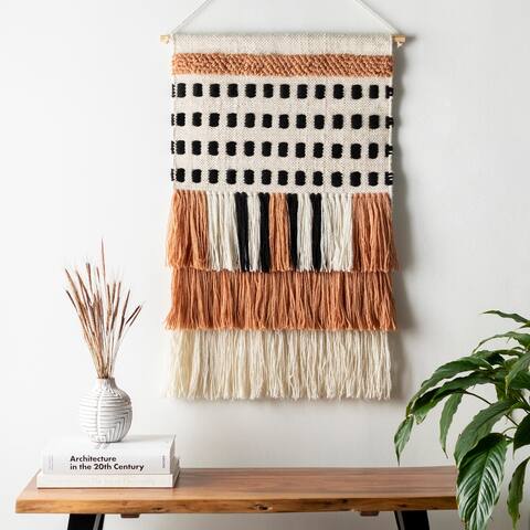 Artistic Weavers Kamilah Textured Layered Fringe Wall Hanging - 32"H x 20"W