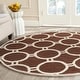 preview thumbnail 13 of 68, SAFAVIEH Handmade Cambridge Arah Modern Moroccan Wool Rug 6' Round - Dark Brown/Ivory - Round