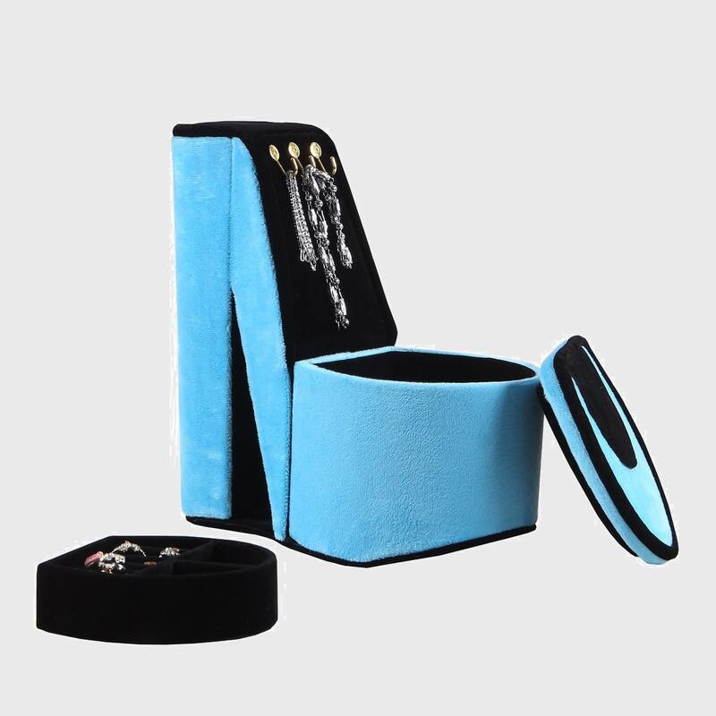High Heel Shoe Design Jewelry Box with Hooks