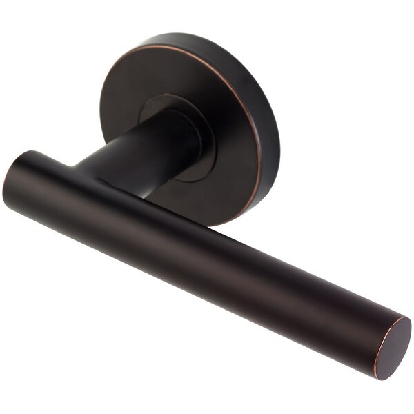 INOX RA106L472 Copenhagen Privacy Door Lever Set with 2-3/4" Backset, RA Series Round Rose, and TL4 28 Degree Latch