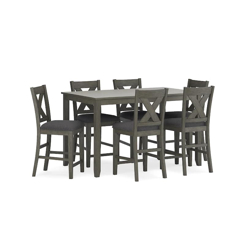 Signature Design by Ashley Caitbrook Gray Counter Height Dining Table and Bar Stools (Set of 7)