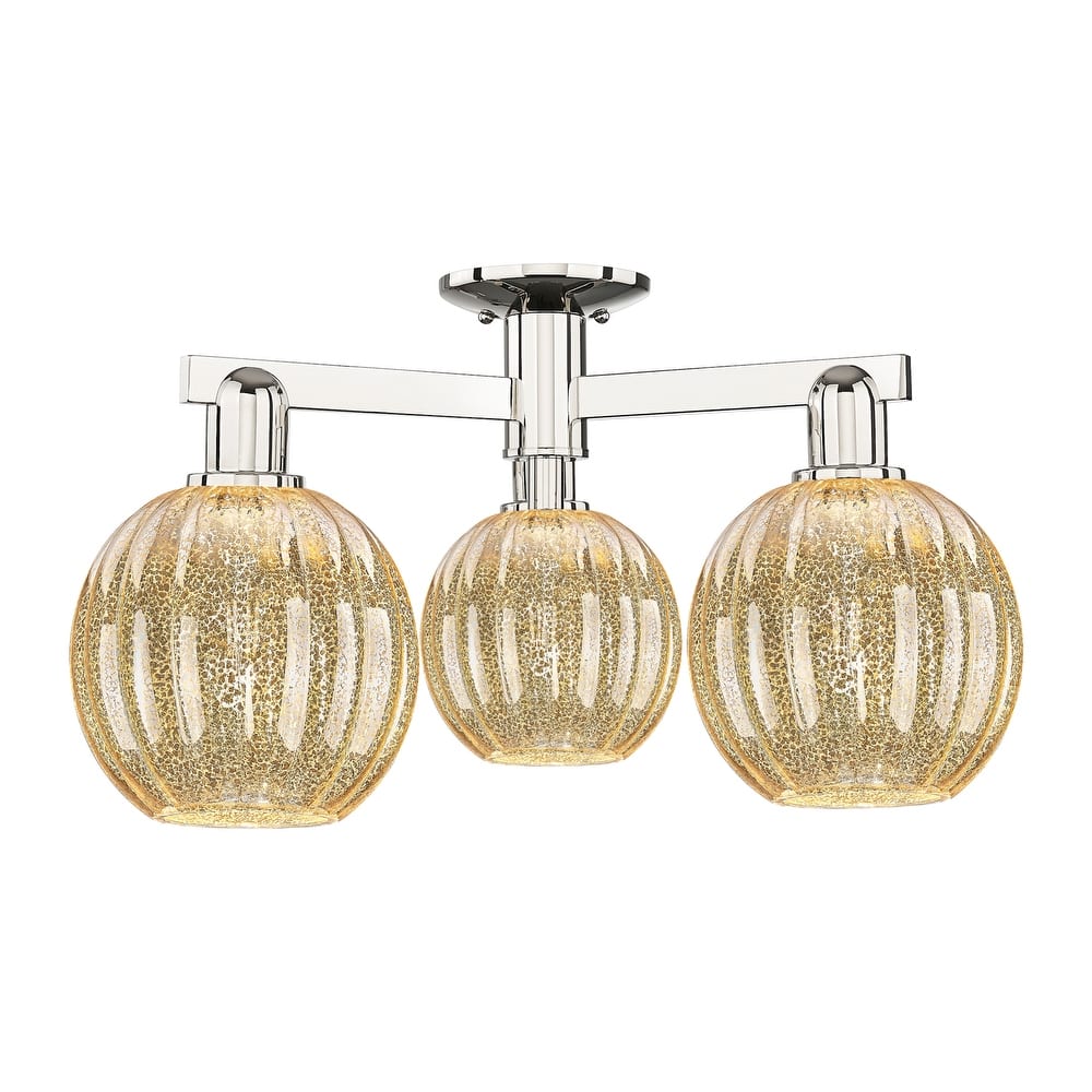 Innovations Lighting 716-3F-12-25 Preston Semi-Flush Preston 3 Light