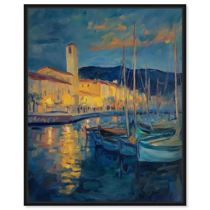 Harbor Lights Canvas by Art Remedy - 36" x 45" - Black