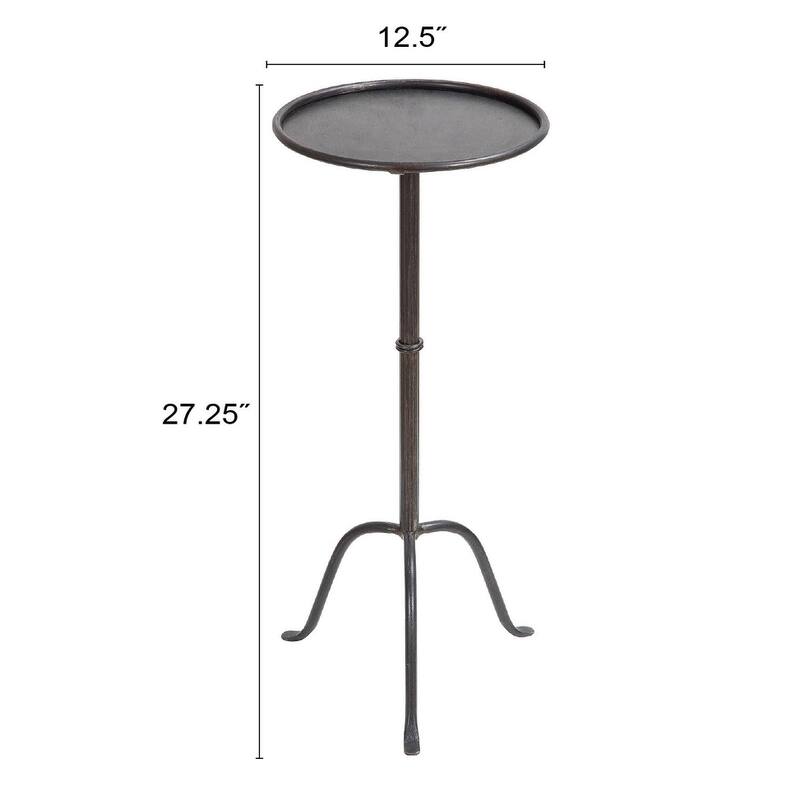 Round Metal Drink Table