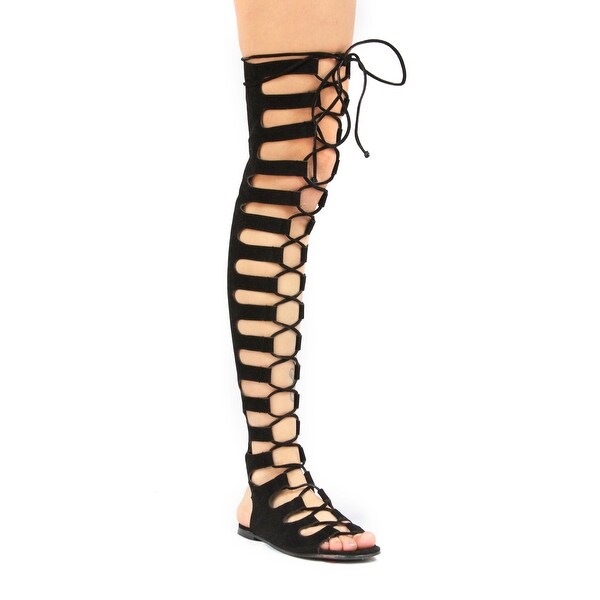 over the knee gladiator sandals