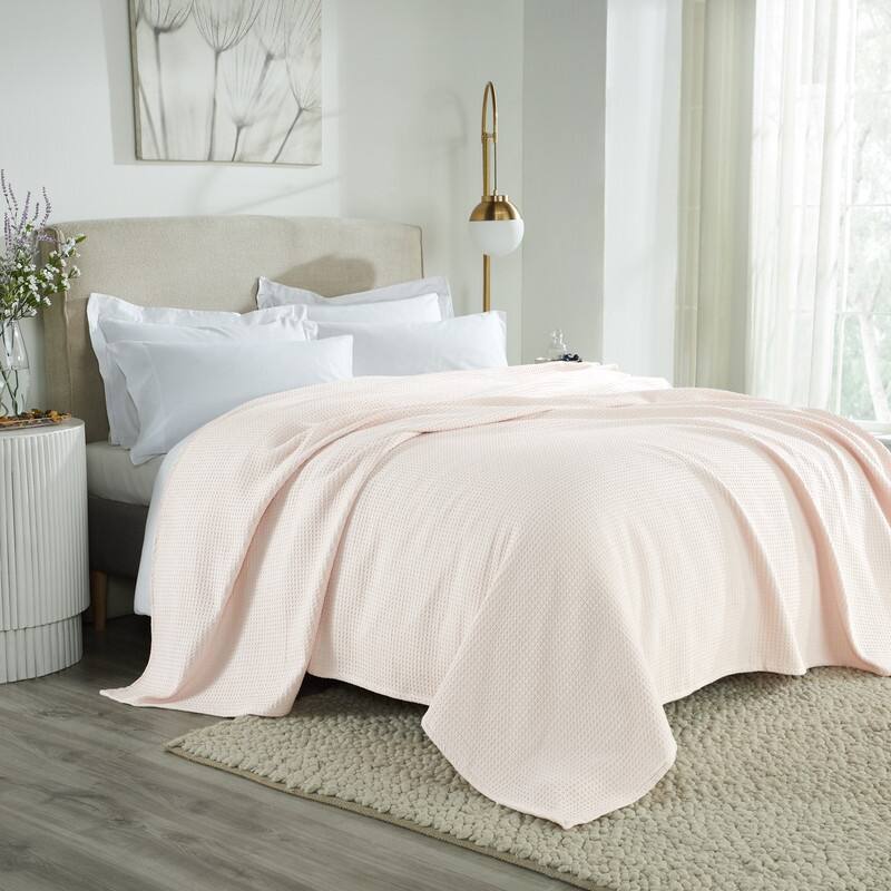 Better Trends 100% Cotton Soft Lightweight Breathable All-Season Throw Blanket for Any Bed, Couch, Sofa - Janiya Collection