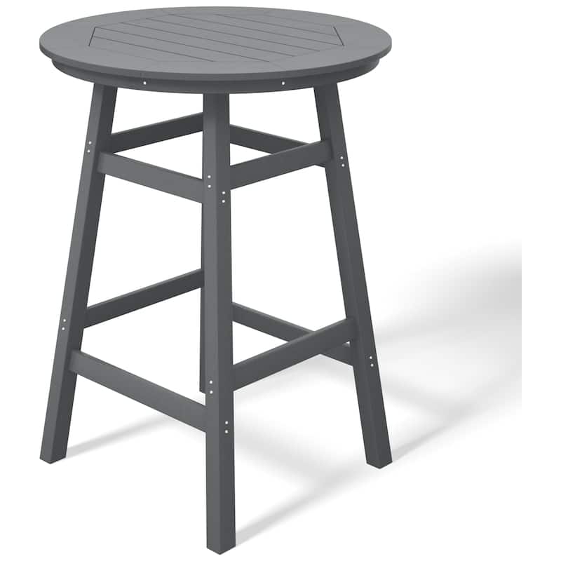 Polytrends Laguna Hdpe All Weather Outdoor Patio 35" Round Bar Table