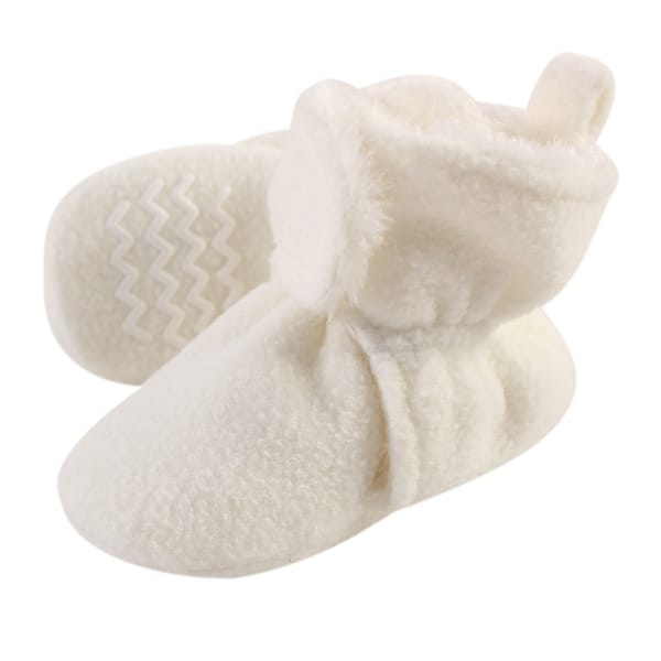 slide 1 of 1, Hudson Baby Baby Cozy Fleece and Faux Shearling Booties, Cream 0-6 Months - Cream