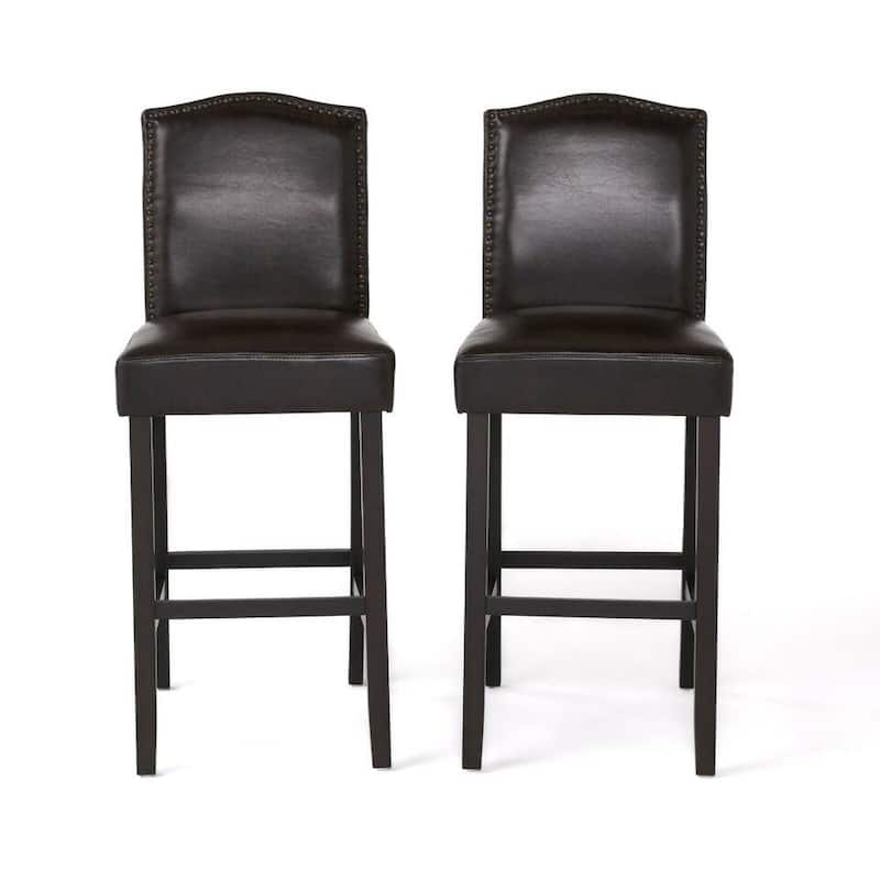 Upholstered Counter Stool Side Dining Chair Set of 2