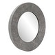 preview thumbnail 4 of 7, Allan Andrews Round Rustic Gray Metal Framed Wall & Accent Mirror - 30"D