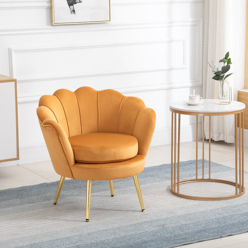 Velvet-touch Fabric Accent Chair