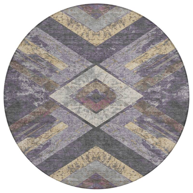 HomeRoots Geometric Transitional Rectangle Outdoor Rug