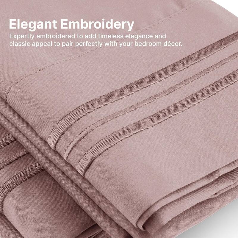 CGK Linens 6 Piece Extra Deep Pocket Microfiber Hotel Luxury Bed Sheets Set