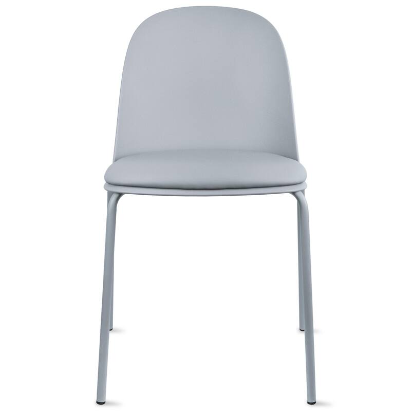 Set of 2 Plastic Eiffel Molded Shell Retro Dining Chairs Accent For Living Room Kitchen Chrome Desk Designer Office