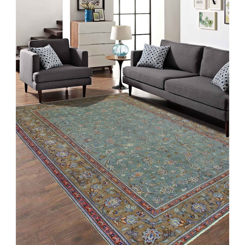 Vintage Distressed Wale Grey/Brown Rug - 6'9" x 10'2"