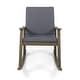 preview thumbnail 10 of 13, Candel Outdoor Acacia Wood Rocking Chair by Christopher Knight Home