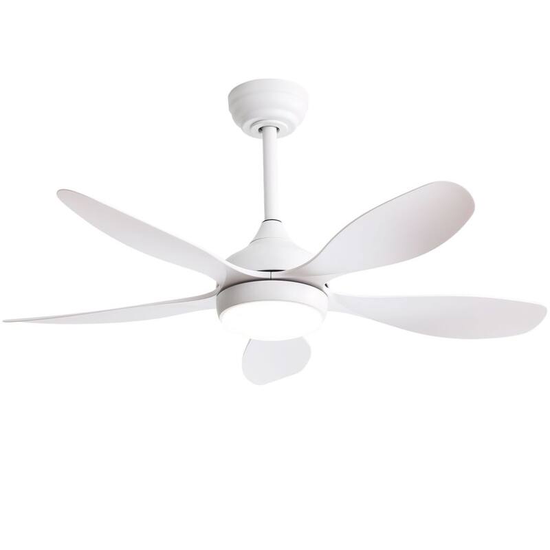 42" Integrated LED Indoor/Outdoor White Ceiling Fan with Light Kit and Remote Included
