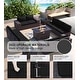 preview thumbnail 62 of 125, Kullavik 13 Pieces Outdoor Patio Furniture Set with Fire Pit Table w/ Wide Armrests
