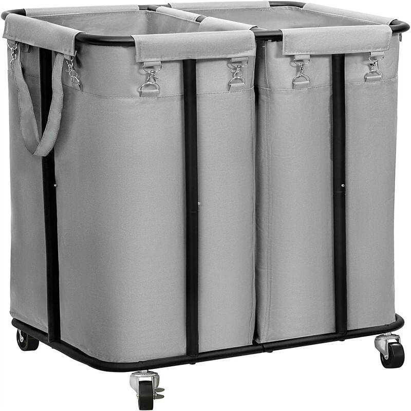 Double Laundry Hamper with Wheels 170L Rolling Laundry Basket Organizer - 22.8"L x 16.1"W x 30.3"H