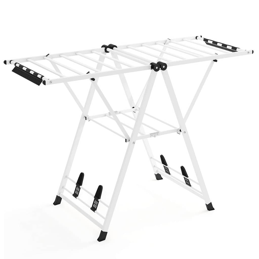 Costway Foldable Metal Laundry Drying Rack with Height Adjustable - See Details