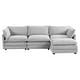 preview thumbnail 76 of 150, Corduroy Sectional Sofa with Removable Ottomans & Ultra-soft Cushions for Living Room & Bedroom 3 Seats with 1 Ottoman - Mist Grey