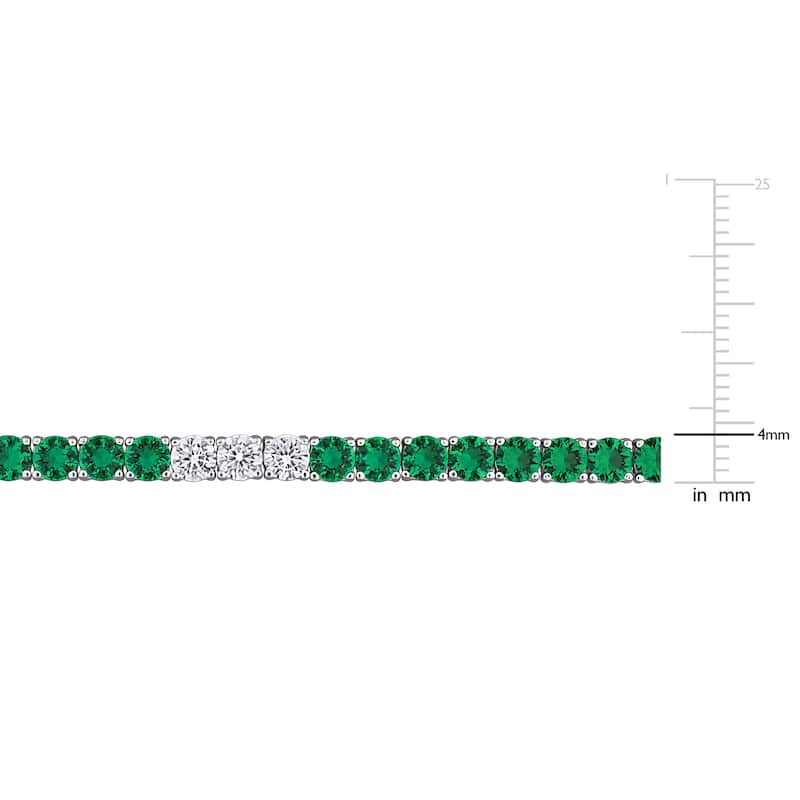 Miadora Created Gemstone Tennis Bracelet - 7.5in
