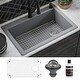 preview thumbnail 6 of 86, Karran Drop-In Quartz 33 in. 1-Hole Single Bowl Kitchen Sink Kit