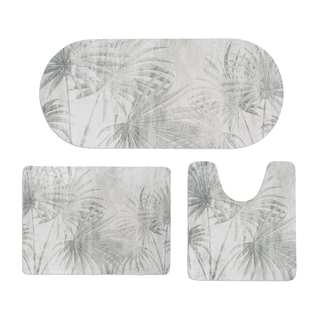 Decorative 3-Piece Bath Mat Set Includes Standard, Runner, and Contour