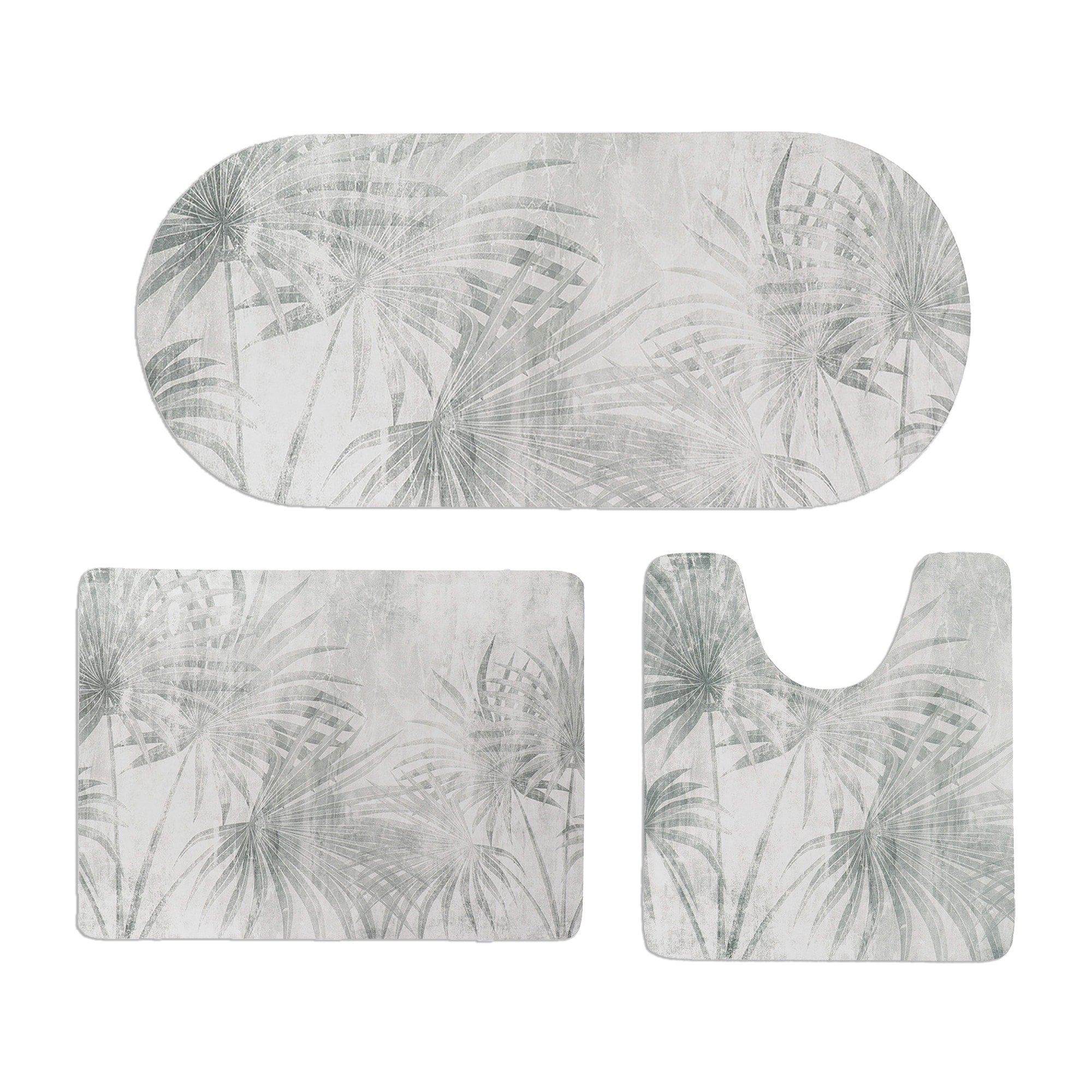 Decorative 3-Piece Bath Mat Set Includes Standard, Runner, and Contour