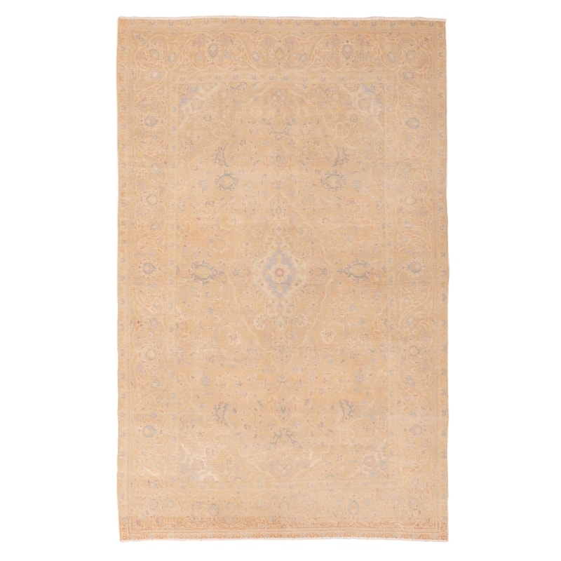 ECARPETGALLERY Hand-knotted Antalya Vintage Tan Wool Rug - 4'6 x 7'2