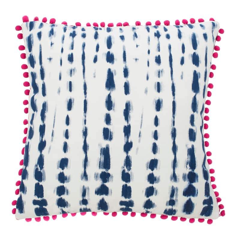 SAFAVIEH Conchita Boho Decorative Accent Throw Pillow - Pink/Cream/Navy - 16Wx16L