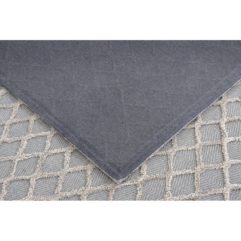 Handmade Bali Collection Tan/Grey Wool Area Rug