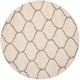 preview thumbnail 10 of 122, SAFAVIEH Hudson Shag Ogee Trellis 2-inch Thick Area Rug 5'3" Round - Ivory/Beige