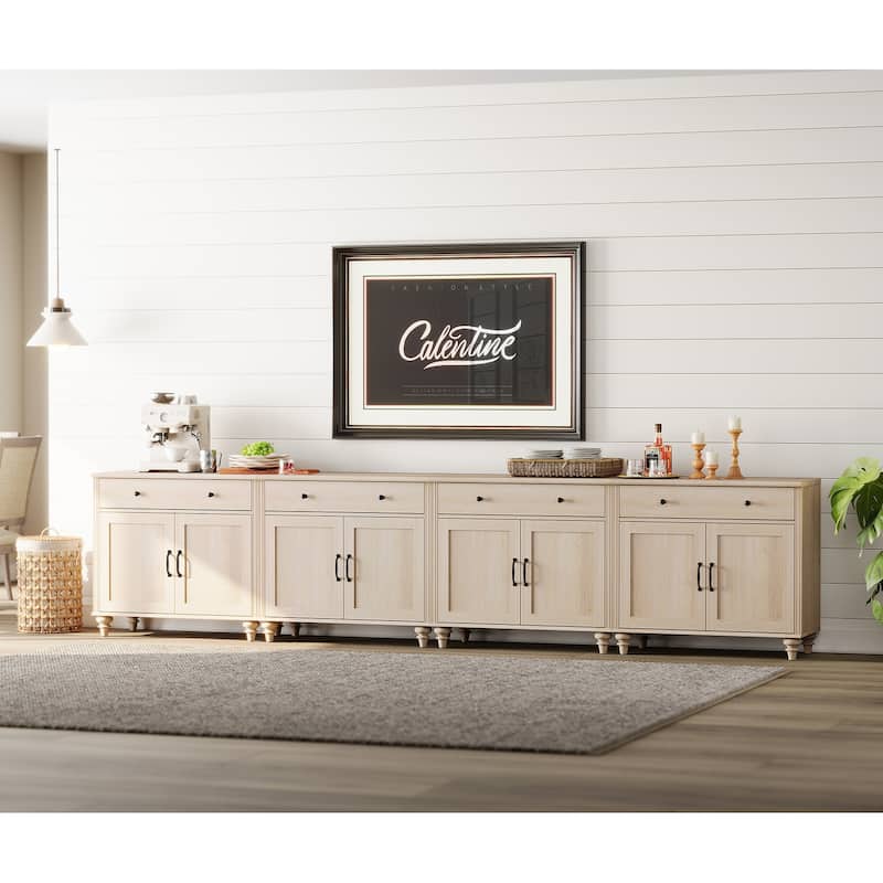 Farmhouse Sideboard, Buffet Cabinet with Storage Cabinets