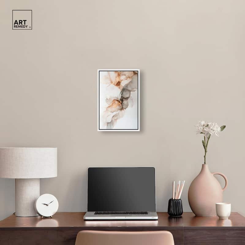 Smoky Gold Drift Canvas by Art Remedy