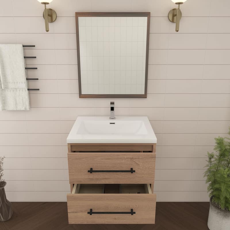 Victoria 24'' Wall-mounted Vanity with Reinforced Acrylic Sink - 23.5