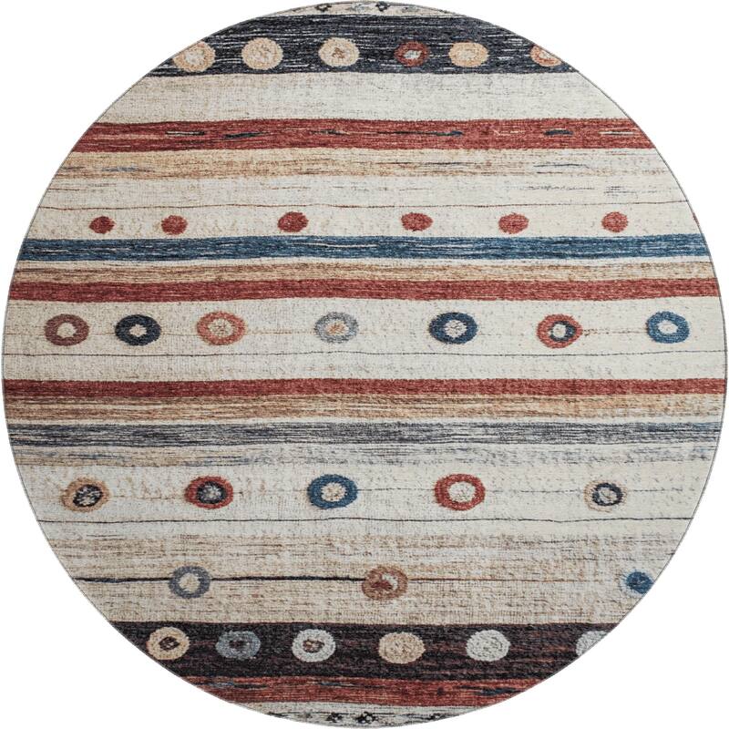 Premium Washable Super Soft Global Stripes Mayfield Rug