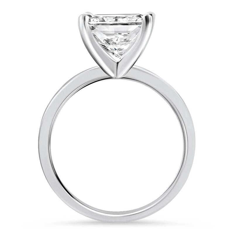 Bliss Diamond Certified 3.05Ct Natural Princess Cut Diamond Engagement Solitaire Ring Platinum