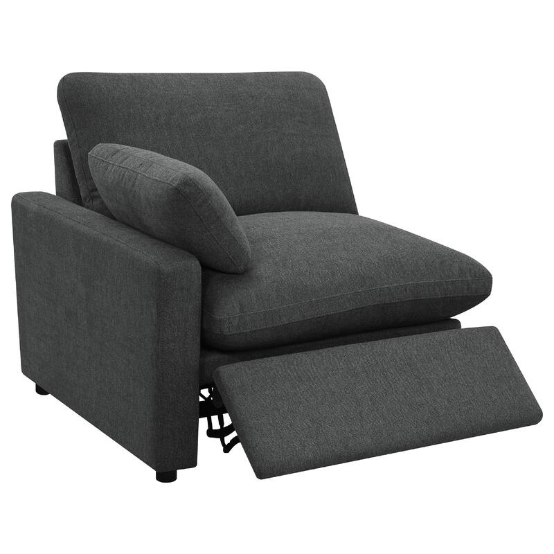 Biny Modular Power Reclining Loveseat, 2 Pillows, Dark Gray, 86 Inch