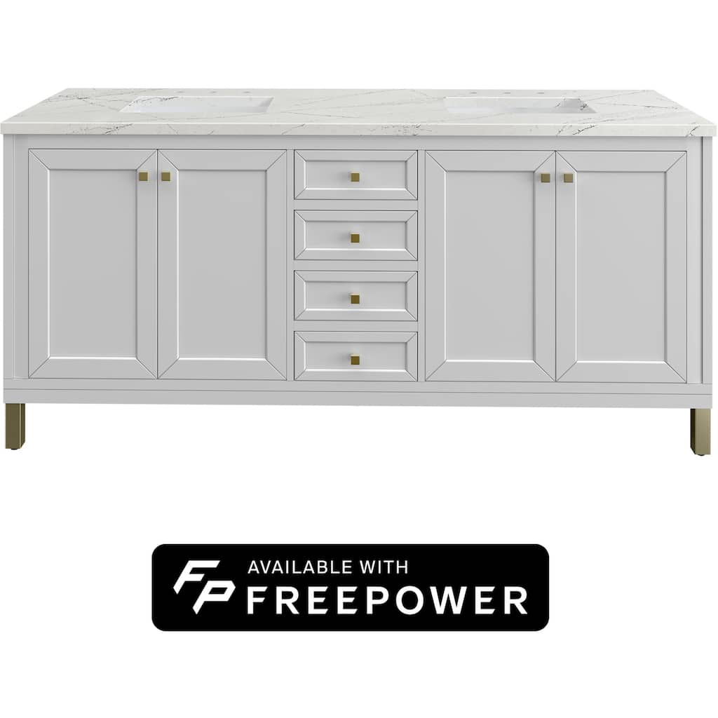 James Martin Vanities 503-V72-FENC Chicago 72" Free Standing Double
