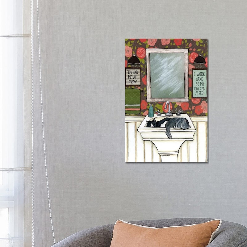 iCanvas "So My Cat Can Sleep" by Jamie Morath Canvas Print - 26x18x1.5