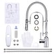 preview thumbnail 15 of 87, WOWOW Single Handle Gooseneck Pull Down Sprayer Kitchen Faucet