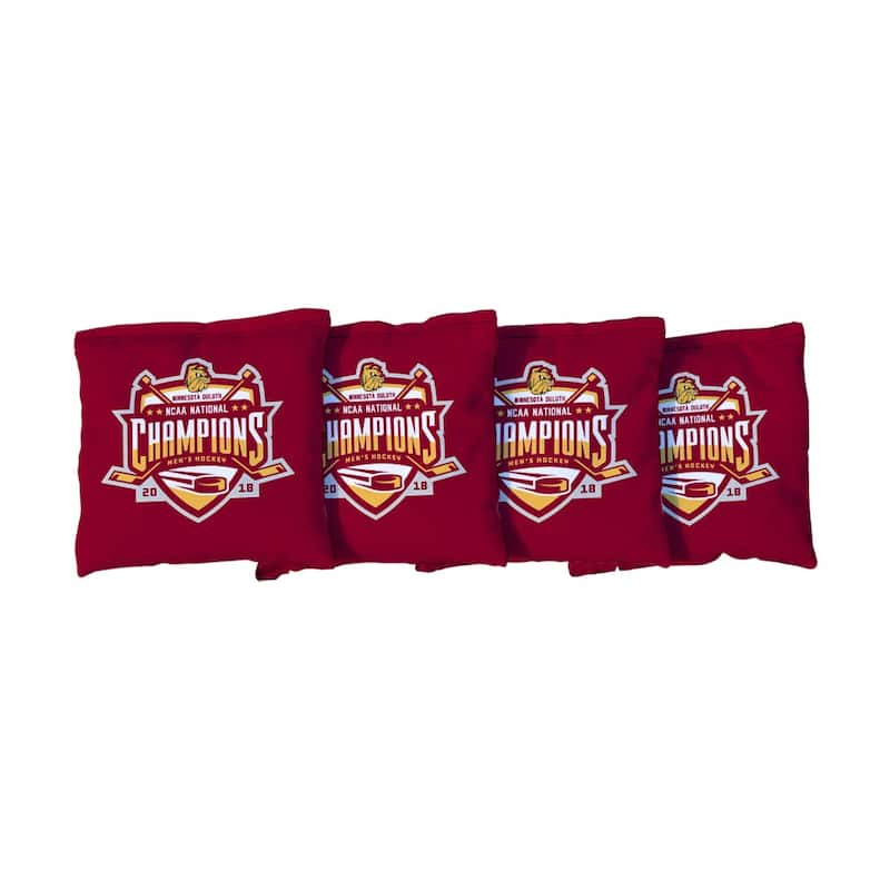 Minnesota Duluth Hockey Champions Bag Set Red - Corn Filled