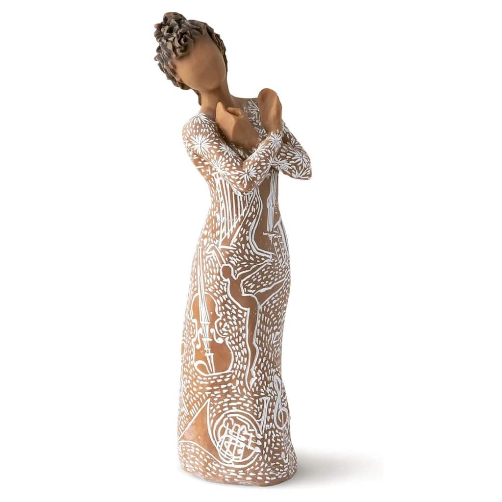 Willow Tree Music Speaks (Darker Skin), 7-Inch Sculpted Hand-Painted Figure
