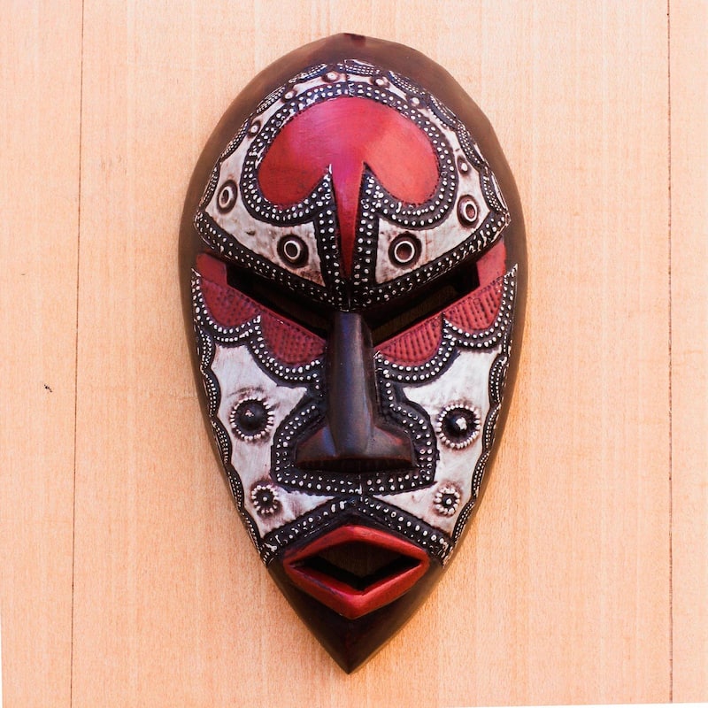 Handmade African Lover African wood mask (Ghana)