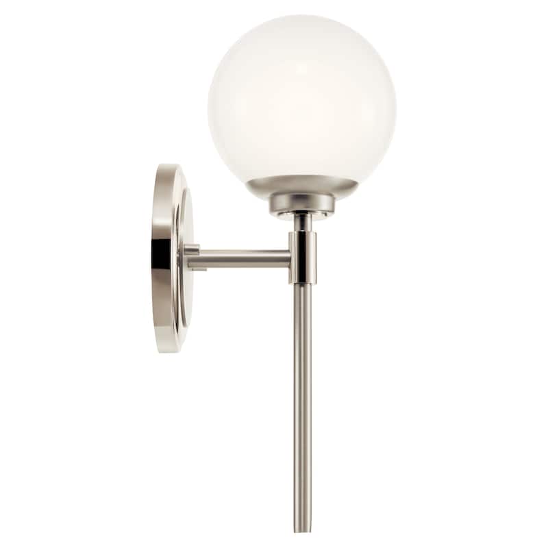 Benno 1-Light Wall Sconce with Opal Glass Shade